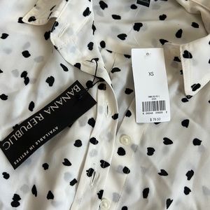 Banana Republic button down blouse size XS NWT